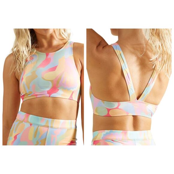 Billabong High Neck Floral Print Bikini Top Size XL - Picture 9 of 9